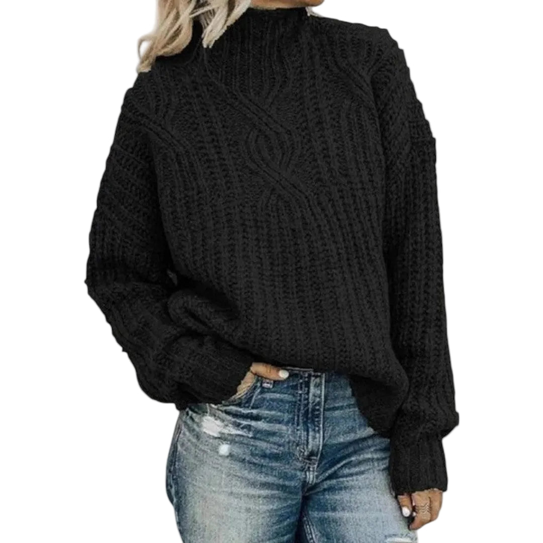 ELVIA | Suéter de Punto con Cuello Alto
