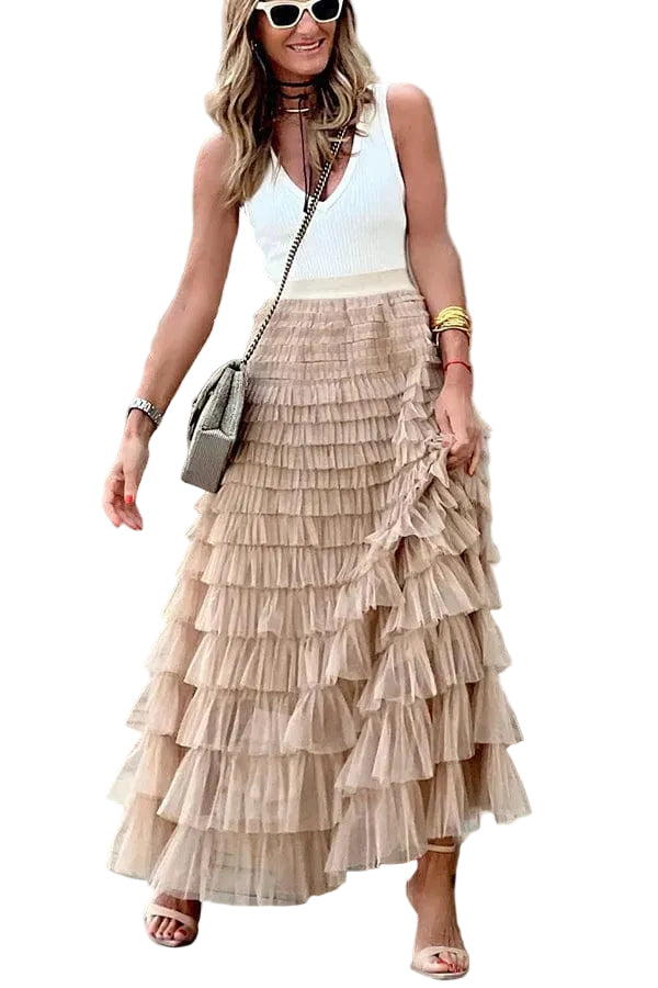 CLARIBEL | Falda elegante larga