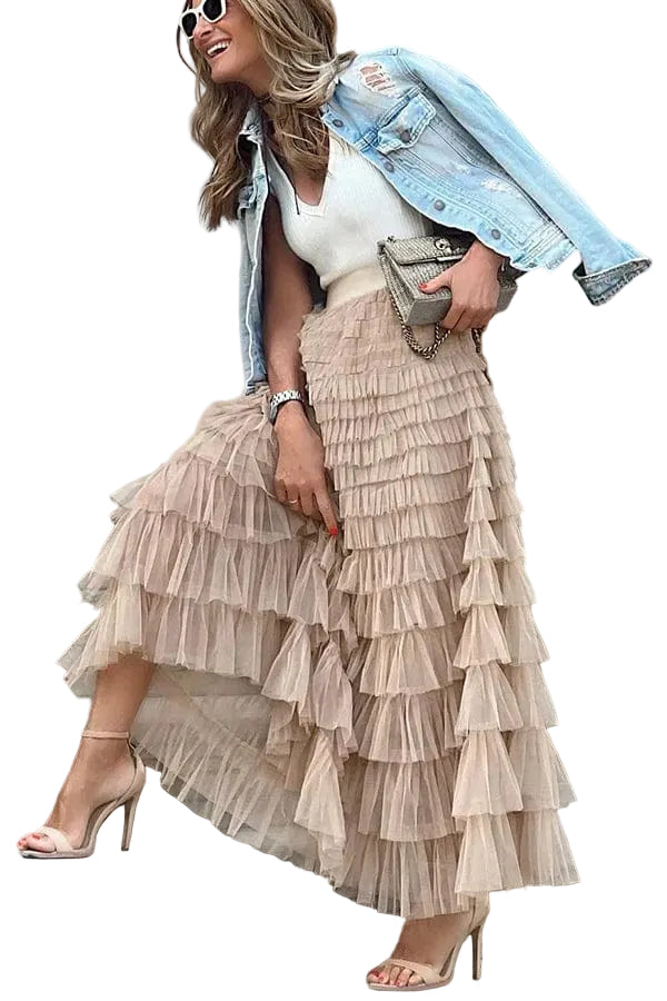 CLARIBEL | Falda elegante larga